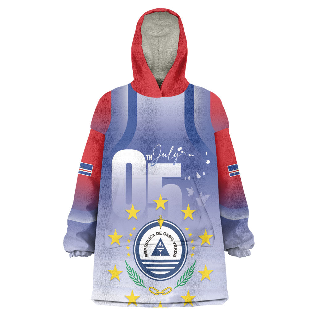 Cape Verde July 5th Kid Wearable Blanket Hoodie Happy Independence Day