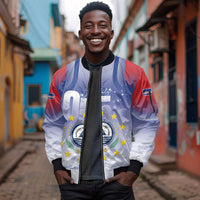 Cape Verde July 5th Sleeve Zip Bomber Jacket Happy Independence Day