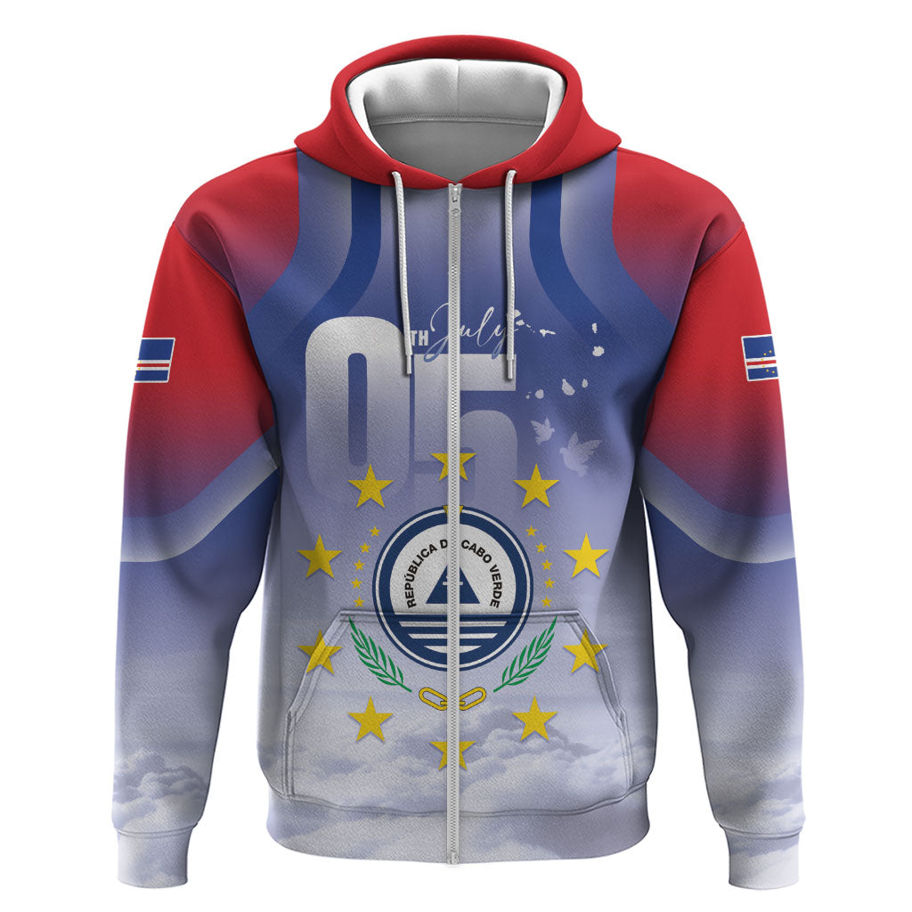 Cape Verde July 5th Zip Hoodie Happy Independence Day