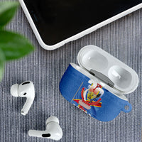 DR Congo Independence Day AirPods Case Leopard Pattern With Coat Of Arms