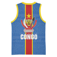 DR Congo Independence Day Basketball Jersey Leopard Pattern With Coat Of Arms