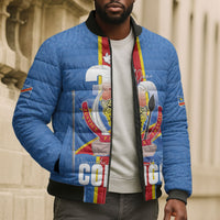DR Congo Independence Day Bomber Puffer Jacket Leopard Pattern With Coat Of Arms