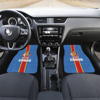 DR Congo Independence Day Car Mats Leopard Pattern With Coat Of Arms