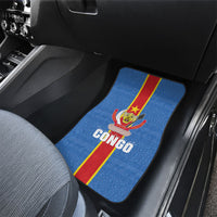 DR Congo Independence Day Car Mats Leopard Pattern With Coat Of Arms