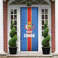 DR Congo Independence Day Door Cover Leopard Pattern With Coat Of Arms