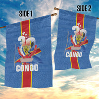 DR Congo Independence Day Garden Flag Leopard Pattern With Coat Of Arms
