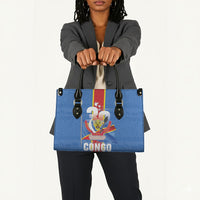 DR Congo Independence Day Leather Bag Leopard Pattern With Coat Of Arms