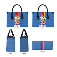 DR Congo Independence Day Leather Bag Leopard Pattern With Coat Of Arms