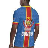 DR Congo Independence Day Rugby Jersey Leopard Pattern With Coat Of Arms