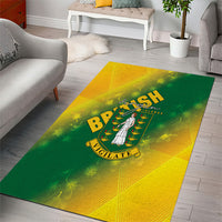 British Virgin Islands Area Rug Coat Of Arms Plumeria Gradient Art