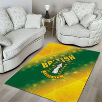 British Virgin Islands Area Rug Coat Of Arms Plumeria Gradient Art