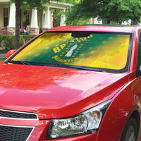 British Virgin Islands Auto Sun Shade Coat Of Arms Plumeria Gradient Art