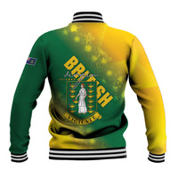 British Virgin Islands Baseball Jacket Coat Of Arms Plumeria Gradient Art