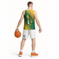 British Virgin Islands Basketball Jersey Coat Of Arms Plumeria Gradient Art