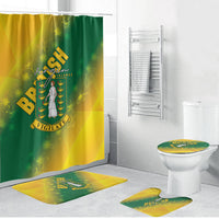 British Virgin Islands Bathroom Set Coat Of Arms Plumeria Gradient Art
