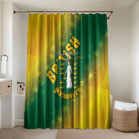 British Virgin Islands Bathroom Set Coat Of Arms Plumeria Gradient Art