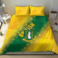 British Virgin Islands Bedding Set Coat Of Arms Plumeria Gradient Art
