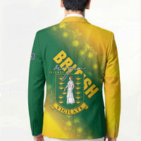 British Virgin Islands Blazer Coat Of Arms Plumeria Gradient Art