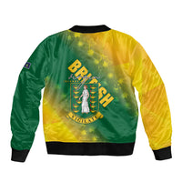 British Virgin Islands Bomber Jacket Coat Of Arms Plumeria Gradient Art