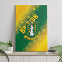 British Virgin Islands Canvas Wall Art Coat Of Arms Plumeria Gradient Art