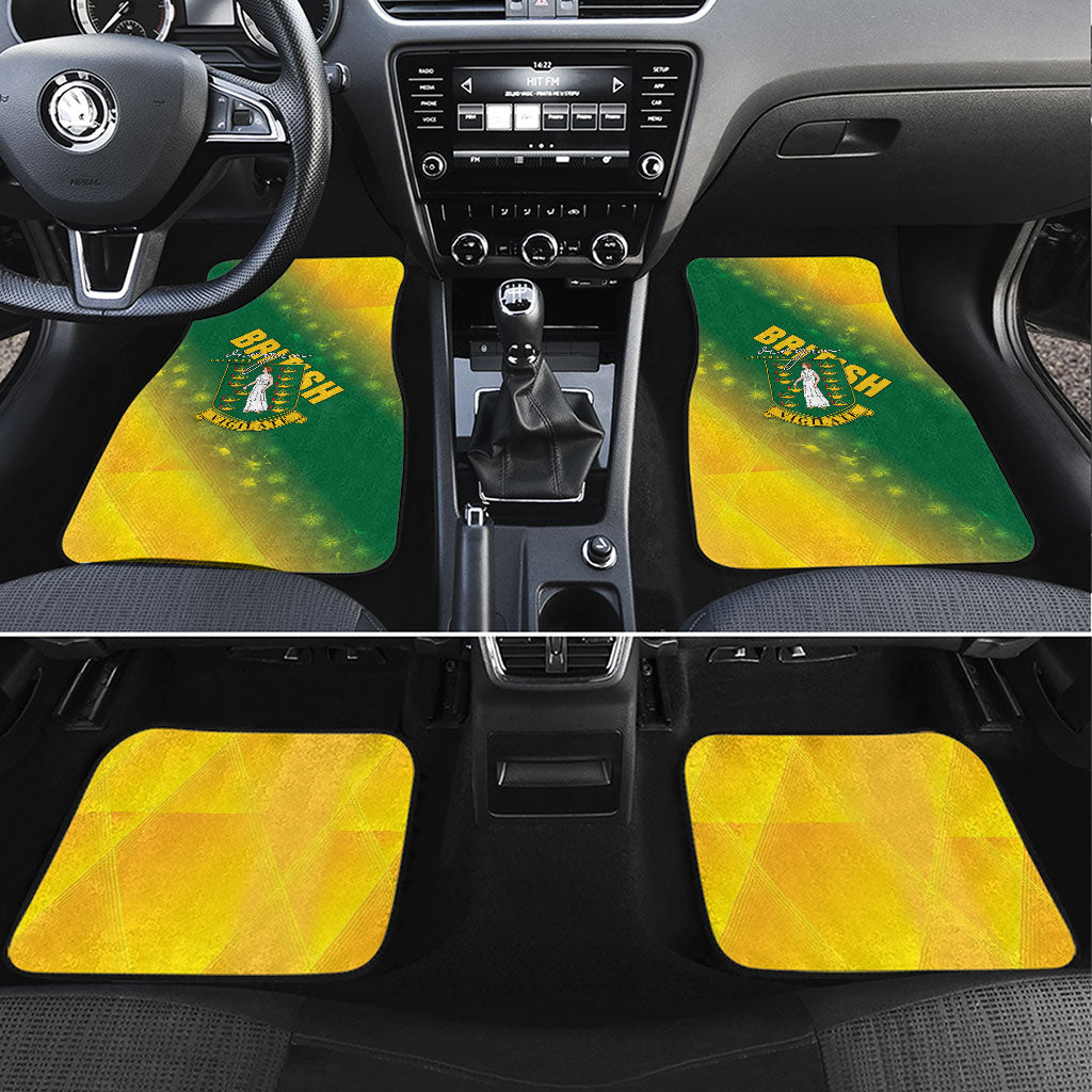 British Virgin Islands Car Mats Coat Of Arms Plumeria Gradient Art