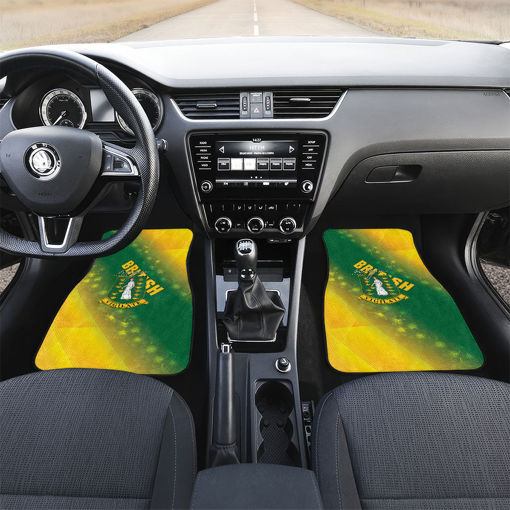 British Virgin Islands Car Mats Coat Of Arms Plumeria Gradient Art