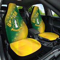 British Virgin Islands Car Seat Cover Coat Of Arms Plumeria Gradient Art