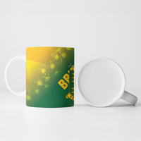 British Virgin Islands Ceramic Mug Coat Of Arms Plumeria Gradient Art