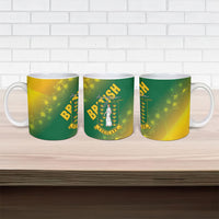 British Virgin Islands Ceramic Mug Coat Of Arms Plumeria Gradient Art