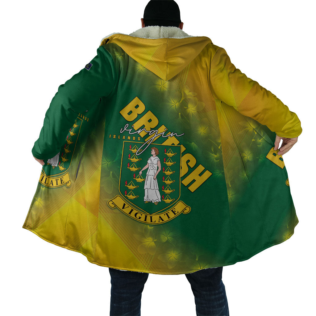 British Virgin Islands Cloak Coat Of Arms Plumeria Gradient Art