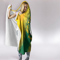 British Virgin Islands Hooded Blanket Coat Of Arms Plumeria Gradient Art