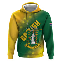 British Virgin Islands Hoodie Coat Of Arms Plumeria Gradient Art