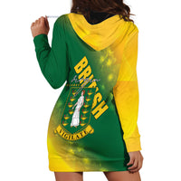 British Virgin Islands Hoodie Dress Coat Of Arms Plumeria Gradient Art