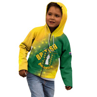 British Virgin Islands Kid Hoodie Coat Of Arms Plumeria Gradient Art