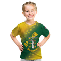 British Virgin Islands Kid T Shirt Coat Of Arms Plumeria Gradient Art