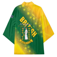 British Virgin Islands Kimono Coat Of Arms Plumeria Gradient Art
