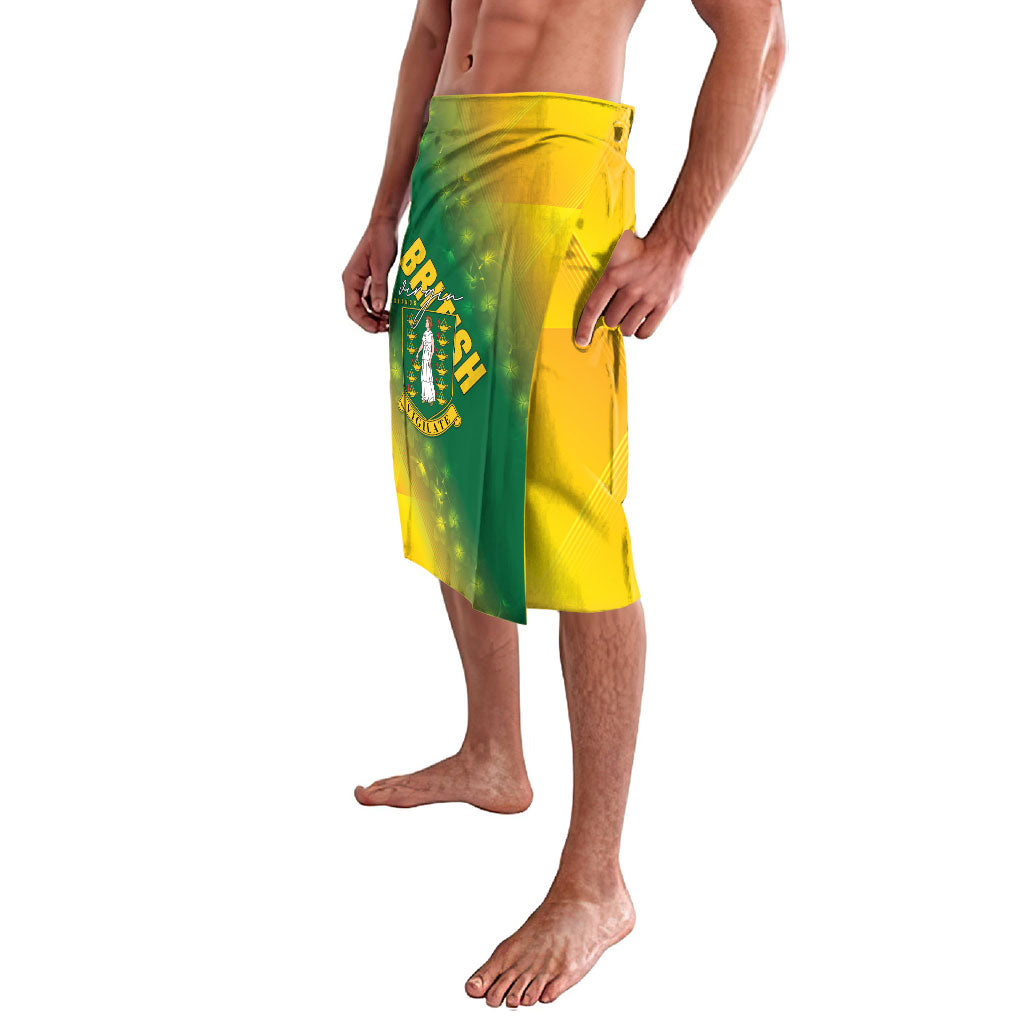 British Virgin Islands Lavalava Coat Of Arms Plumeria Gradient Art