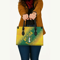 British Virgin Islands Leather Bag Coat Of Arms Plumeria Gradient Art