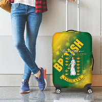 British Virgin Islands Luggage Cover Coat Of Arms Plumeria Gradient Art