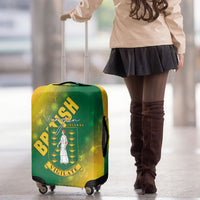 British Virgin Islands Luggage Cover Coat Of Arms Plumeria Gradient Art