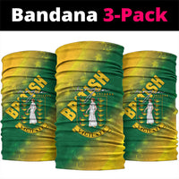 British Virgin Islands Neck Gaiter Coat Of Arms Plumeria Gradient Art