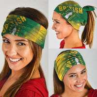 British Virgin Islands Neck Gaiter Coat Of Arms Plumeria Gradient Art