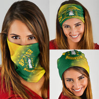 British Virgin Islands Neck Gaiter Coat Of Arms Plumeria Gradient Art