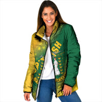 British Virgin Islands Padded Jacket Coat Of Arms Plumeria Gradient Art