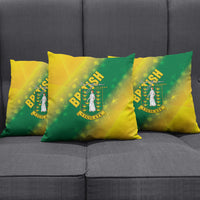 British Virgin Islands Pillow Cover Coat Of Arms Plumeria Gradient Art