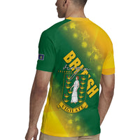 British Virgin Islands Rugby Jersey Coat Of Arms Plumeria Gradient Art