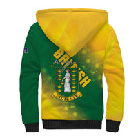 British Virgin Islands Sherpa Hoodie Coat Of Arms Plumeria Gradient Art