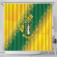British Virgin Islands Shower Curtain Coat Of Arms Plumeria Gradient Art