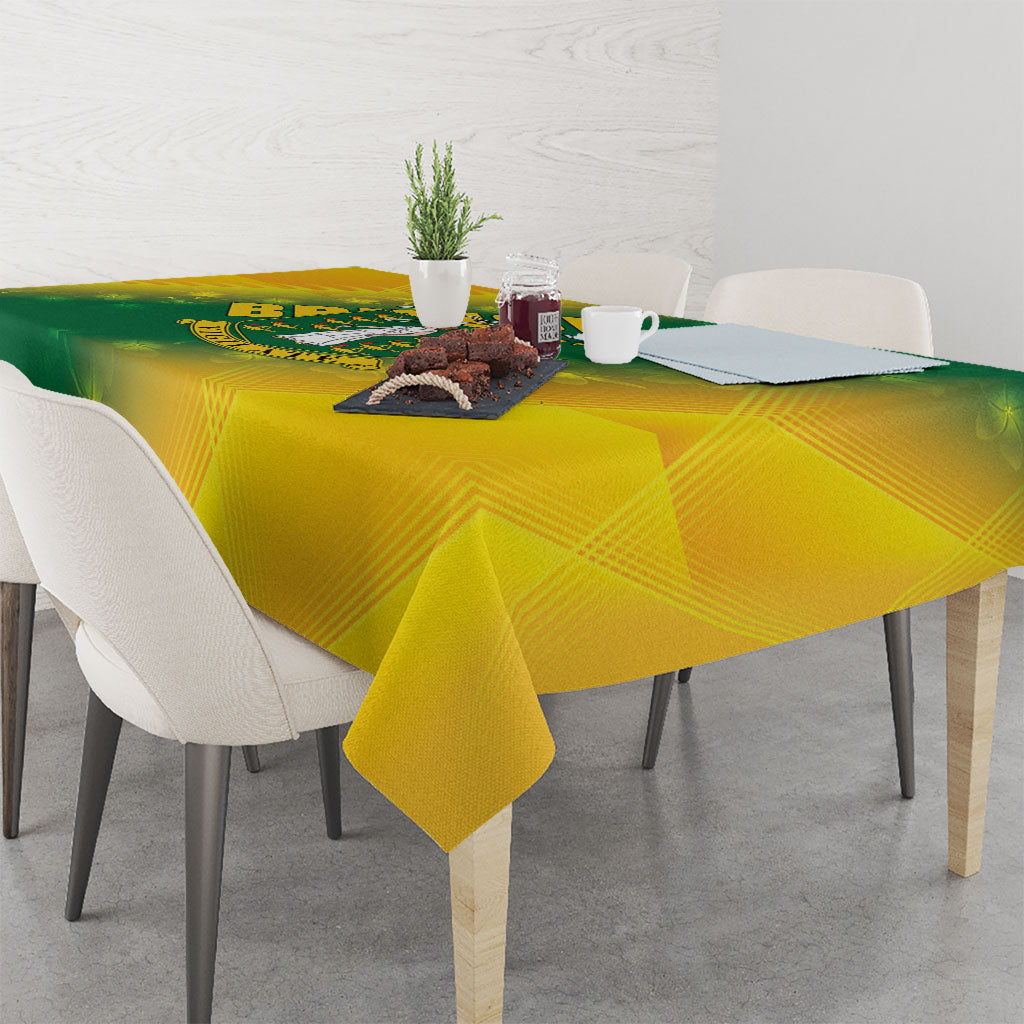 British Virgin Islands Tablecloth Coat Of Arms Plumeria Gradient Art