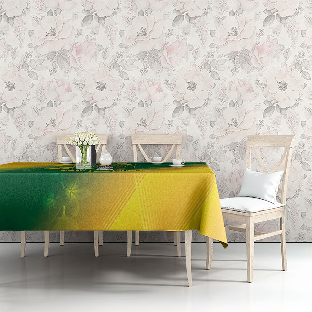 British Virgin Islands Tablecloth Coat Of Arms Plumeria Gradient Art